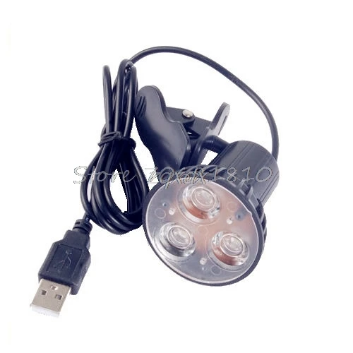 Супер яркий 3 светодиодный Порты и разъёмы клип на месте USB свет лампы для ноутбук Laptop персональный компьютер черный Z09 Прямая поставка - изображение