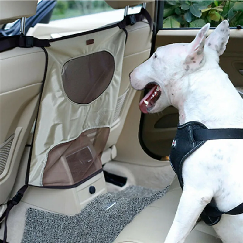 

Car Dog Pet Barrier Guard Back Seat Vehicle Mesh Net Cage Barrier Dog Blanket Hammock Mat Safety Fence Isolation Anti-harassment