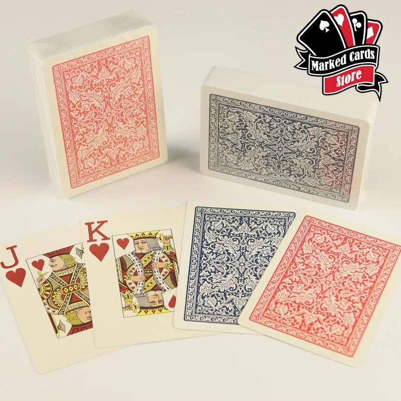 Magic Fournier 2818 помеченные игральные карты для продажи 6 цветов в магазине карт с покерным размером 2-PIP Jumbo