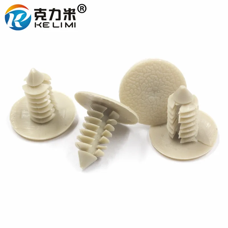 

KE LI MI Car interior ceiling cover brown fastener retainer rivets push in 9mm hole auto roof liner trunk lining fixed clips