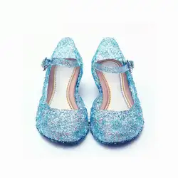 Мини Мелисса Эльза Принцесса Кристалл сандалии полые мини Мелисса желе сандалии дышащие Мелисса детские пляжные сандалии обувь