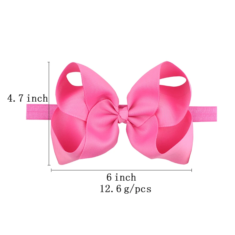 20 Color Kids Hair Band Bows Headband Grosgrain Ribbon Elastic Bows Headbands Hair Bands Baby Hair Accessories (5)