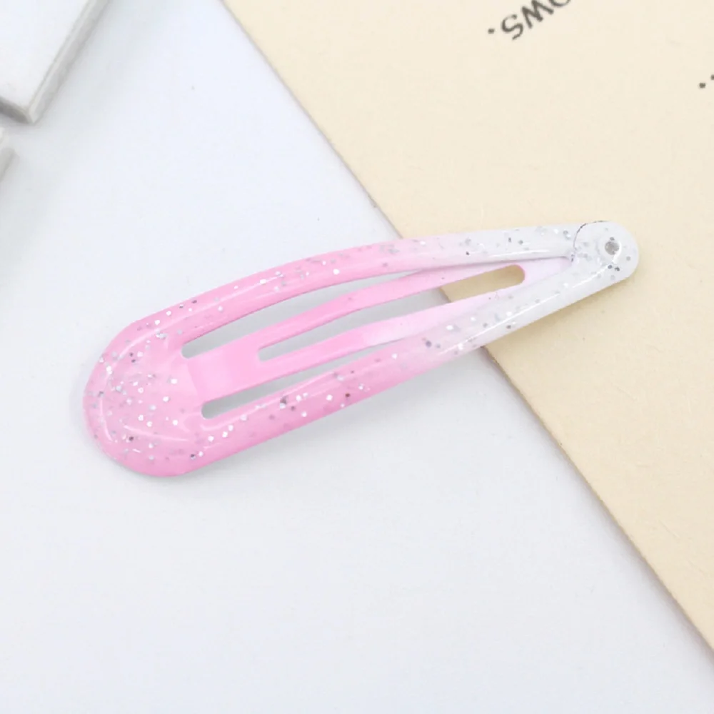 1 PC Glitter Gradient Color Girls Baby Hairpins Hair Clips Kid Barrettes Bobby Pins Headwear Children Accessories Baby BB Clips