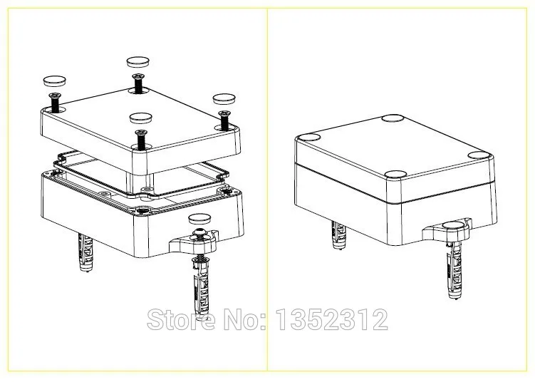 Один шт 110*62*33 мм настенный пластмассовый, водонепроницаемый корпус распределительная коробка для корпус для электрооборудования проектор своими руками