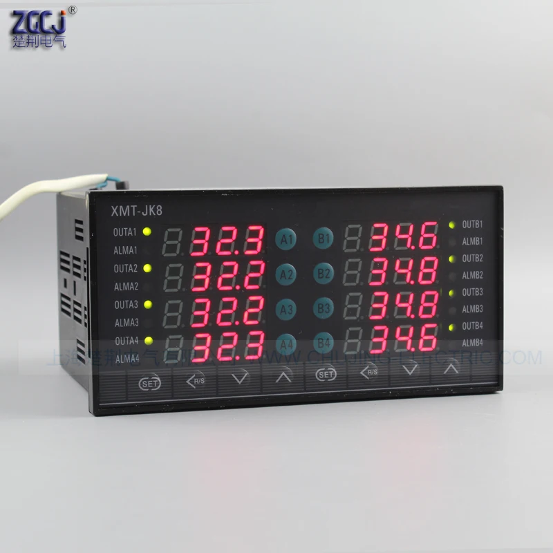 

Multifuncion 8 ways temperature controller measure multi points 8 channels digital thermostat can connect with 8 sensors