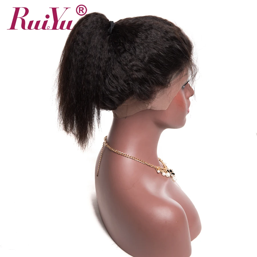 Peruvian Kinky Straight Hair Pre Plucked 360 Lace Frontal Closure With Baby Hair 100% Human Hair Re
