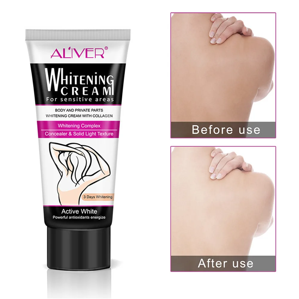 60ml Waterproof Armpit Elbow Knee Skin Whitening Cream for Women Body