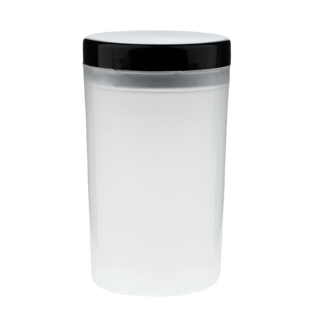 Nail Art Brush Painting Pigment Removal Tool Cleaning Cleaner Cup Jar Container with Multiple Size Slots and Lid