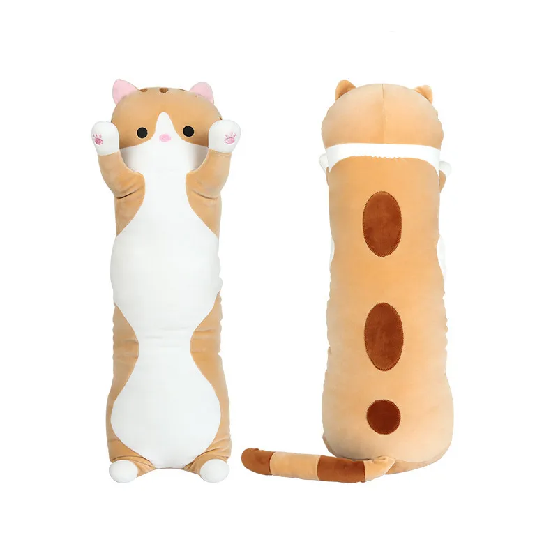 70CM Plush Cat Doll Long Pillow Cushion Stuffed Bolster Gift