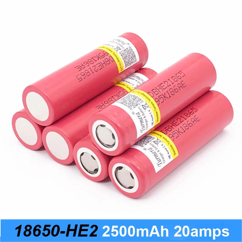 

Original 18650 he2 3.6V Battery 2500mAh 20A 35A high drain HE2 18650 battery power tools E-cigarette battery screwdriver set oc8