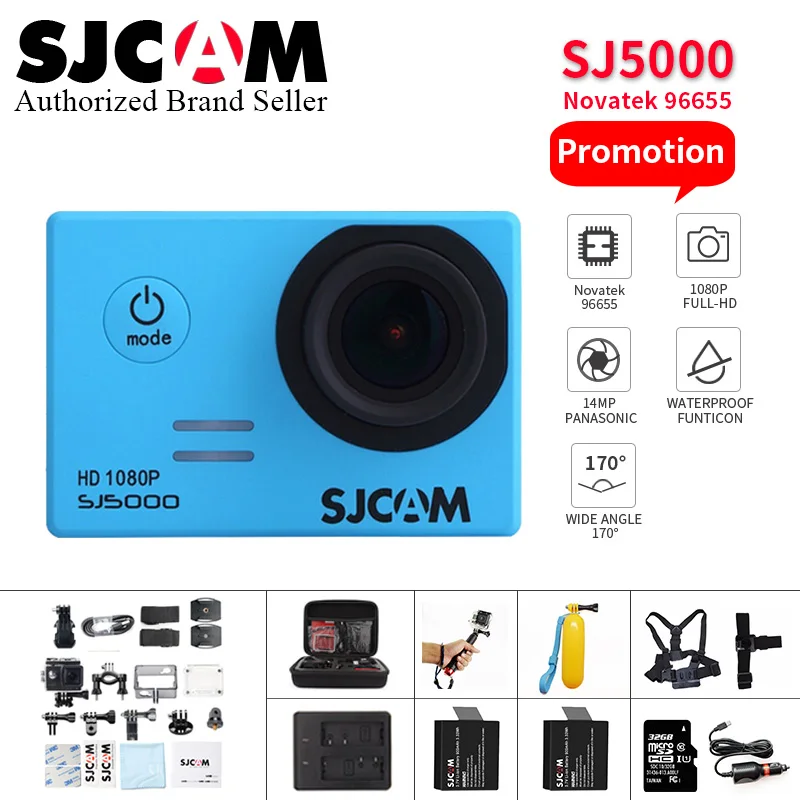 

Original SJCAM SJ5000 Basic action camera Diving 30M waterproof Sports DV mini Camcorder Go Extreme Pro Cam VS sj8pro h9r camara