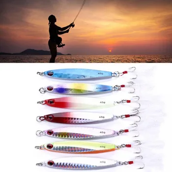 

PCS Artificial Bait False Fish Shape Reusable 9 cm 40g Metal Feather Hard Lure Saltwater Freshwater Fishing Tackle Hard Lure