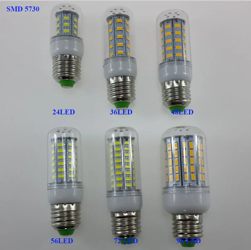 E27 SMD 5730 lamparas Lampada de LED luz bombillas bombilla led E14 Lampada LED lámpara 220 V spotlight ampolla