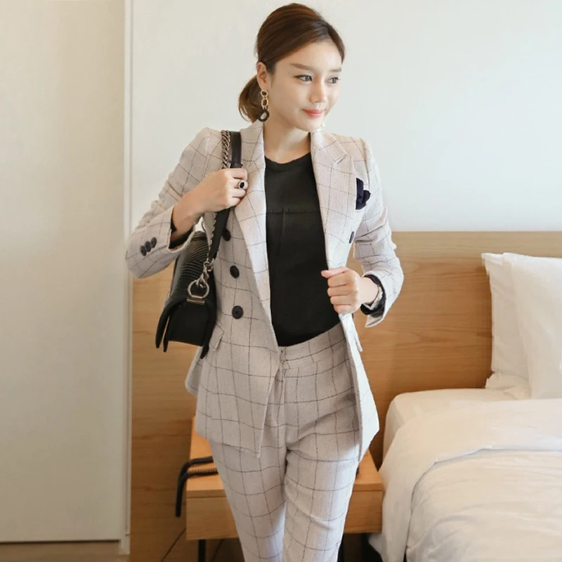 Women's Formal Suits: Workwear Office Uniform Designs | Women Office Suits Blazers | Feminino Spa Uniform | Elegant Business Pant Suits image 4