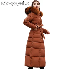 X-Long Women Jacket Winter 2019 Fashion Slim Cotton Padded Womens Jackets Fur Collar Warm Thicken Ladies Coat Long Coats Parkas цена X-Long Women Jacket Winter 2019 Fashion Slim Cotton Padded Womens Jackets Fur Collar Warm Thicken Ladies Coat Long Coats Parkas цены онлайн