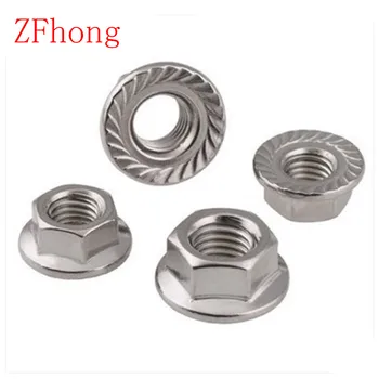 

1000pcs DIN6923 M4 Stainless Steel 304 hex flange Nut