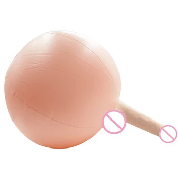 camaTech Realistic Dildo Strap On Jumping Ball For Female Masturbation Flesh Penis Vibrator Strapless Strapon Inflatable Balloon 6