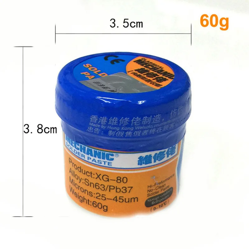 

High quality soldering Paste Flux MECHANIC XG-80 Solder tin XGSP80 Sn63/Pb37 For Soldering station iron circuit board SMT