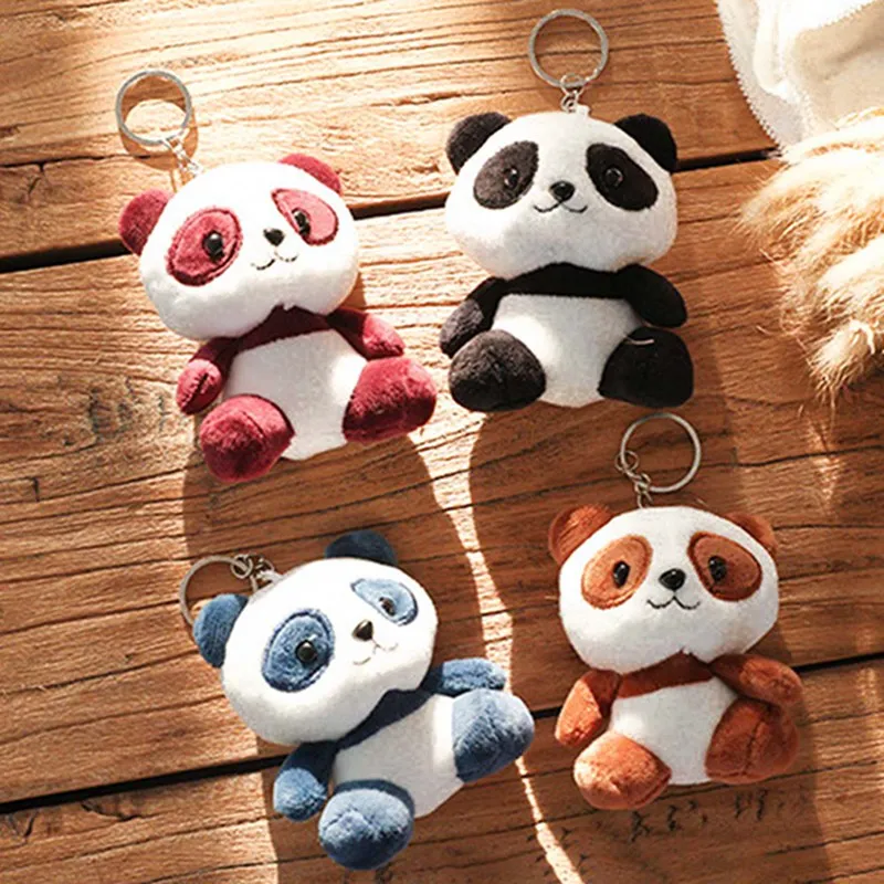 

10cm Cartoon Panda Pendant Bag Keychain Animal Keyrings Key Chain Toys Gift Present Children Party Favors