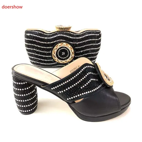 

doershow African Matching Shoes and Bags Italian In Women Nigerian Party Shoe and Bag Sets Women Shoes and Bag Set party VG1-8