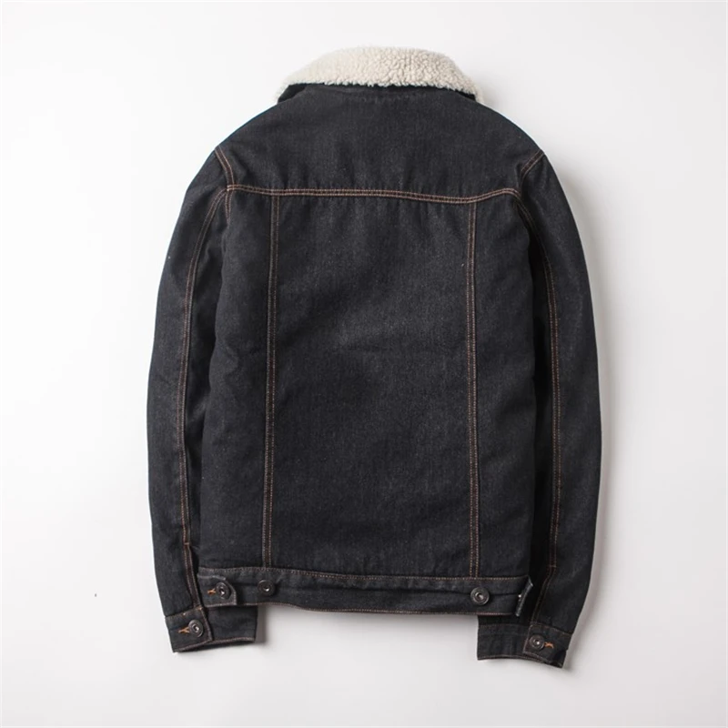 XingDeng Мужская зимняя модная ковбойская куртка, трендовая Теплая Флисовая джинсовая куртка, верхнее пальто, мужские джинсовые куртки, верхняя одежда для мужчин, плюс 2XL