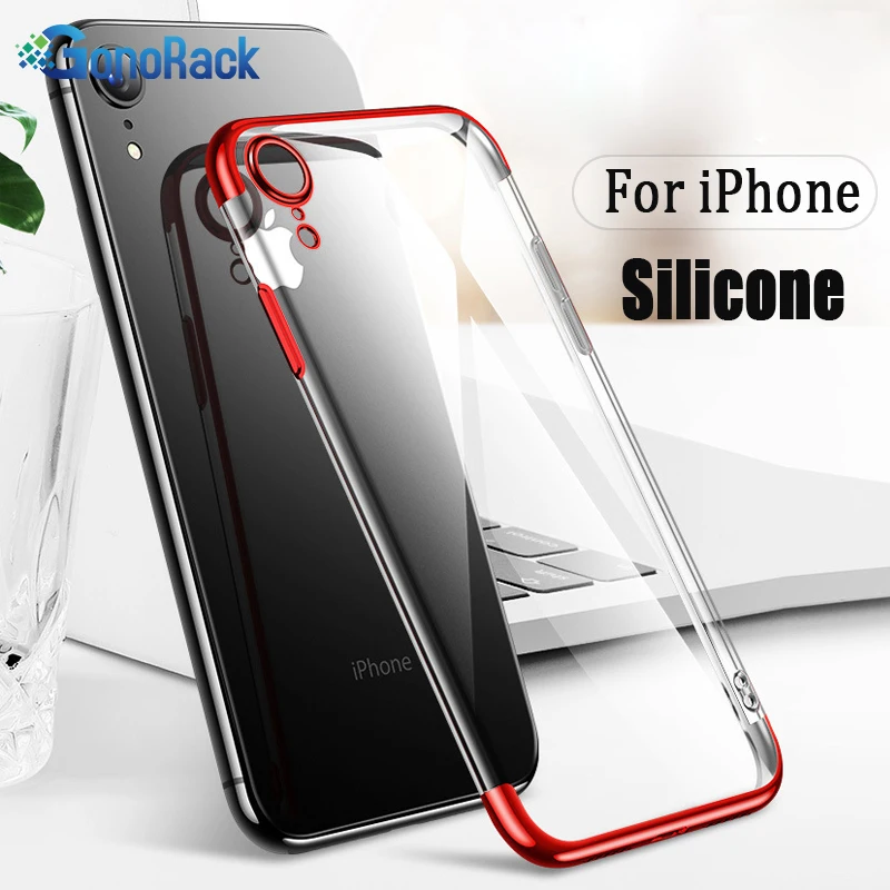 

GonoRack Crystal Plating Cases for iPhone 7 Plus 8 10 Case Protector on the for iPhone XS Max XR X 6S 6 5 5S SE Full Back Cover