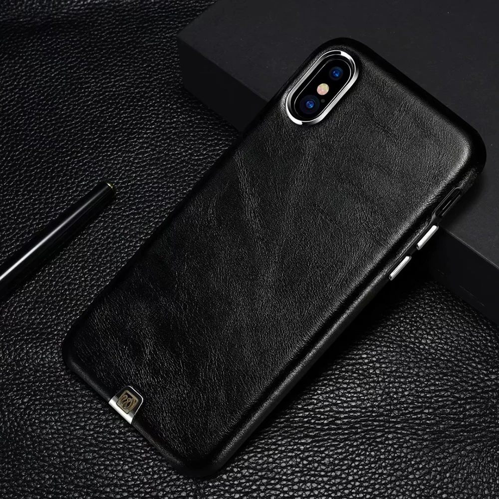 Icarer для Apple IPhone х чехол Элитный бренд ретро ультра тонкий жесткий кожаный Панцири защитная задняя крышка телефона чехол