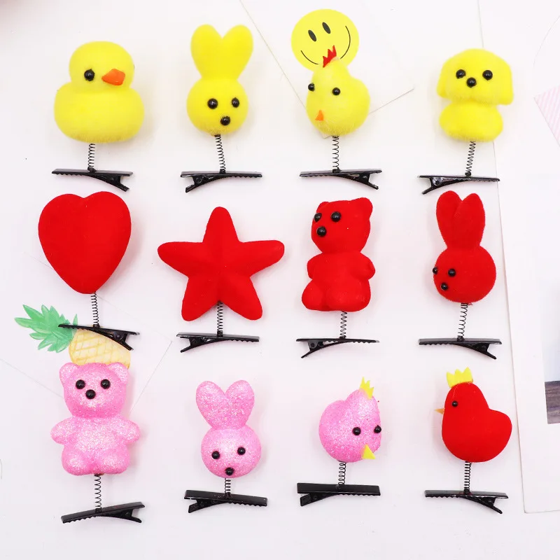 baby accessories coloring pages	 5PCS/Lot Headwear baby Girl Cute Chicken Duck Dog Hair Clip Cute Hairpin Chick Barrette Funny Hairclip Silicone Anti-lost Chain Strap Adjustable 