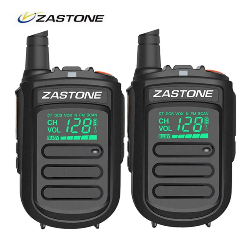 2pcs Zastone Mini9 Mini Walkie Talkie UHF 400 470mHz 2 Way Radio Kids