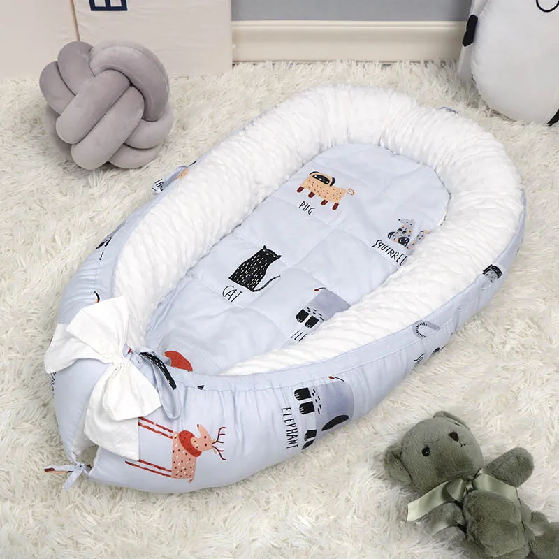 Детская бионическая кровать для новорожденных, манеж для кроватки, переносное съемное моющееся детское гнездо, спальная кровать, дорожная кроватка, кровать, гнездо - Цвет: 14