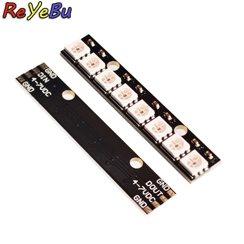8 channel Development Board WS2812 5050 RGB LED lights built-in full color-driven | Электронные компоненты и