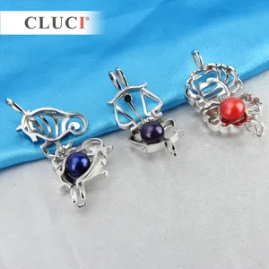 Image 3 - CLUCI 12pcs/set 12 Signs Constellation Zodiac Charms Cage Pendant Pearl Lockets Jewelry for Women Necklace making MPC016SB