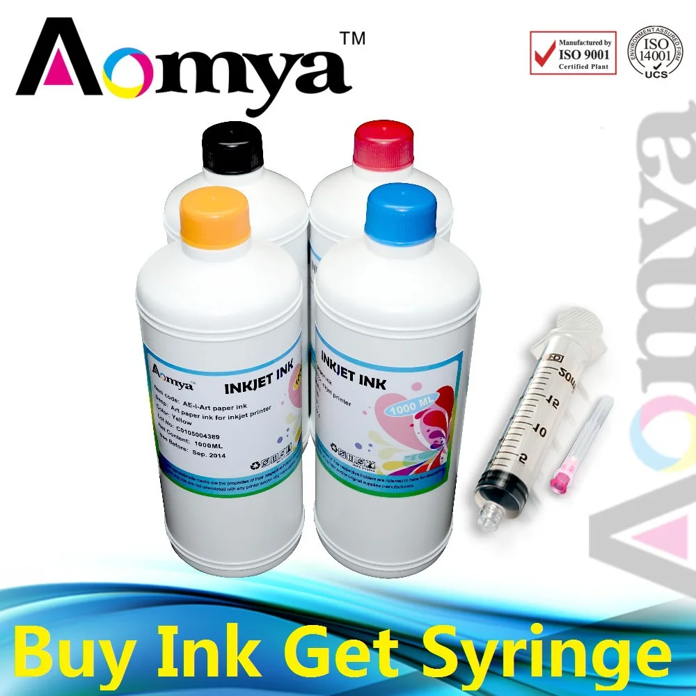 4C Water based Dye ink for Epson L100 L110 L200 L800 printer Bulk ink 1000ml bottle