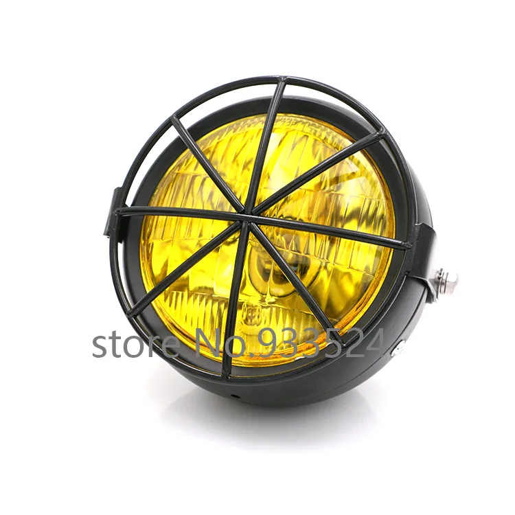 6 5 Black High Low Beam Side Mount Headlight font b Lamp b font For Honda