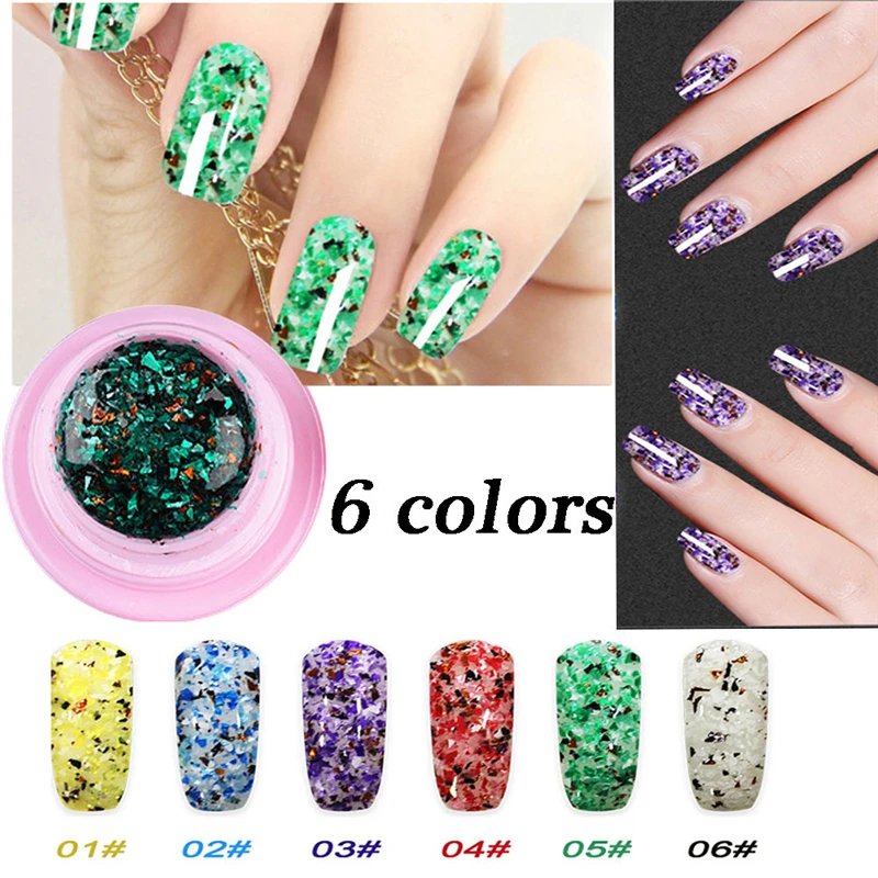

1PC DIY Natural Marble Glue Light Therapy Nail Polish Sequins esmaltes permanentes de uv y led semi permanant uv