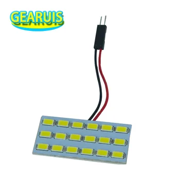 

100X Car Dome light 18 SMD 5630 18smd 5730 LED Car Interior roof panel reading Auto with t10 ba9s festoon 2 adapters White 12V