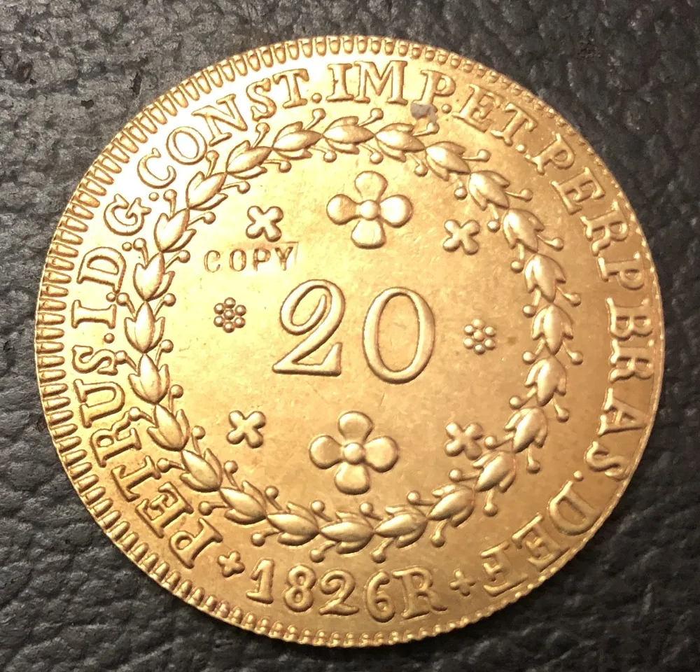 1826 R Бразилия 20 Reis Pedro I медная копия монеты|Безвалютные монеты| |