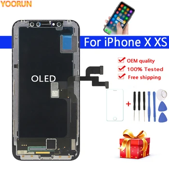 

5.8" AAA+++ For iPhone XS X LCD Display GX Hard OLED Touch Screen Digitizer Assembly For iPhone X XS LCD Replacement 100% Tested