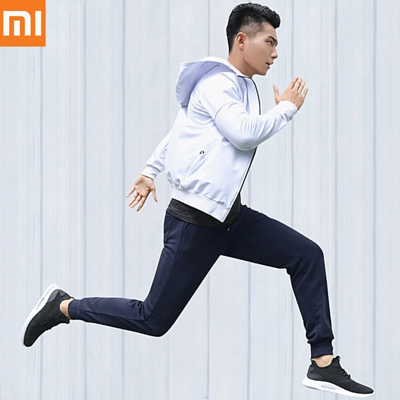 Мужские спортивные брюки Xiaomi Mijia Uleemark, повседневные эластичные нейлоновые Мужские штаны для фитнеса, тренировок, бегунов, простые брюки с карманами, H17