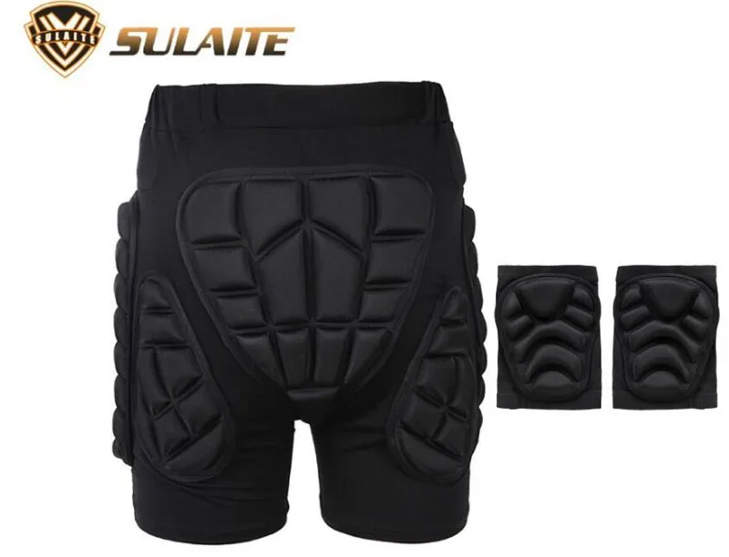 

SULAITE Ski Snow Skate Protection Shorts Motorcycle Protective Gear Pants & Knee Pads Winte Skiing Short Pants Hip Protector