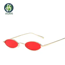 Стильные летние небольшой овальный UV400 очки для очков Для женщин Для мужчин прохладный 2018 металлический каркас оптических Винтаж ретро