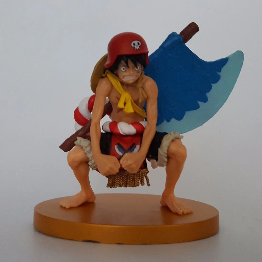 One Piece Action Figures Luffy PVC 130mm Model Toys One Piece Film Gold 