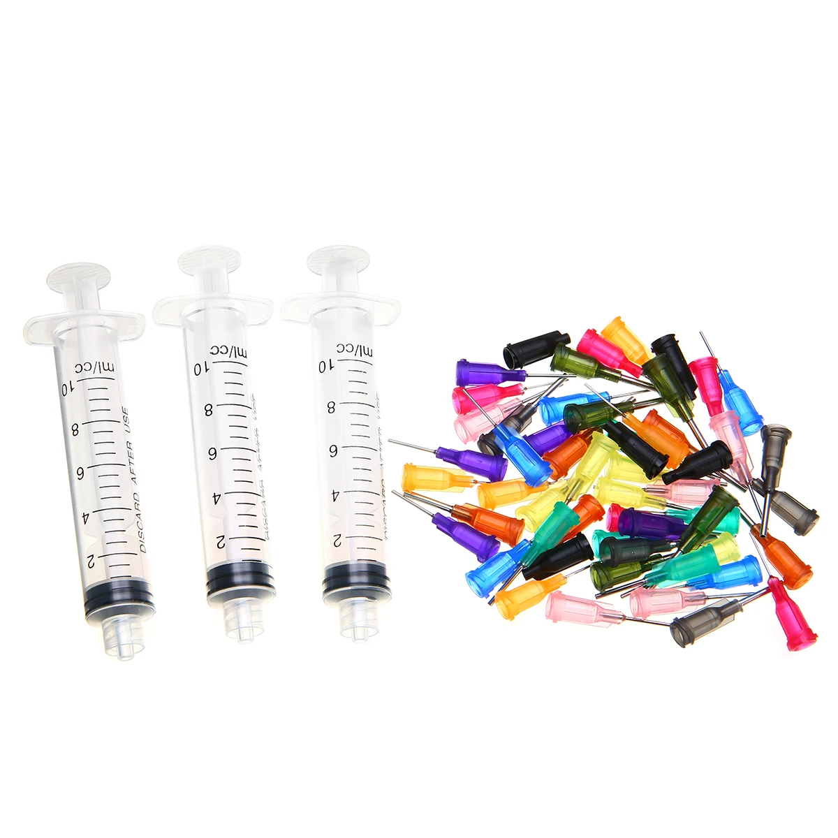 

10CC Graduated Dispensing Syringe SMT SMD PCB Solder Paste Adhesive Glue Liquid Dispenser+Dispensing Needles For Industry Mayitr