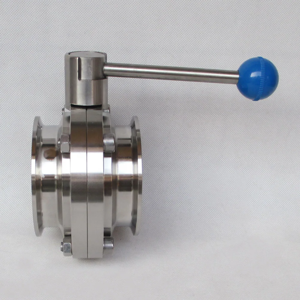 

3'' 76mm Sanitary Tri Clamp Butterfly Valve Stainless Steel 304