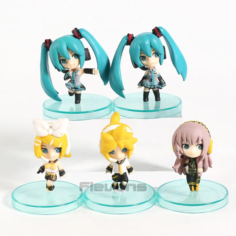 

Vocaloid Hatsune Miku Kagamine Ren Rin Meiko Megurine Luka Snow Miku PVC Figures Pendants Toys 5pcs/set