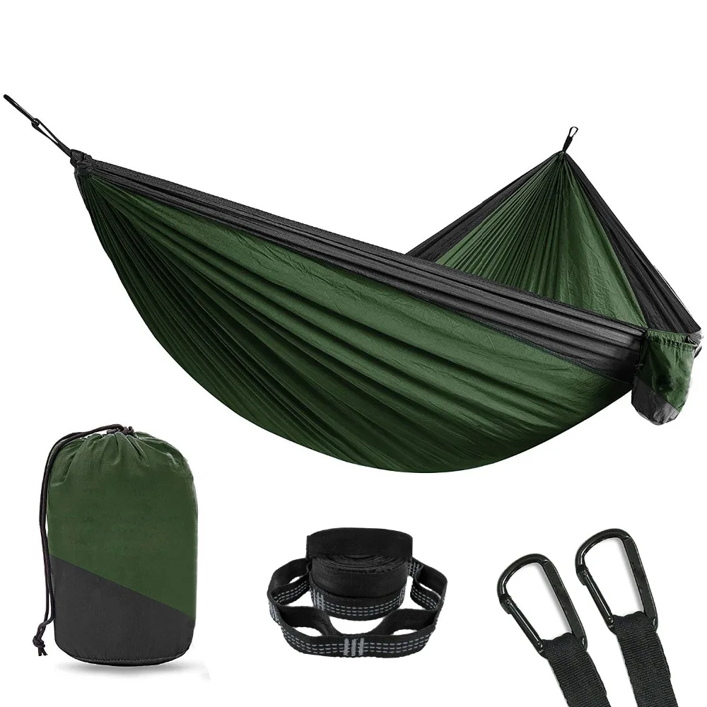 

Large Double Camping Hammock Ultralight Tree Straps Nylon Portable Heavy Duty Holds 700lb for Sitting Hanging Sale Hamac