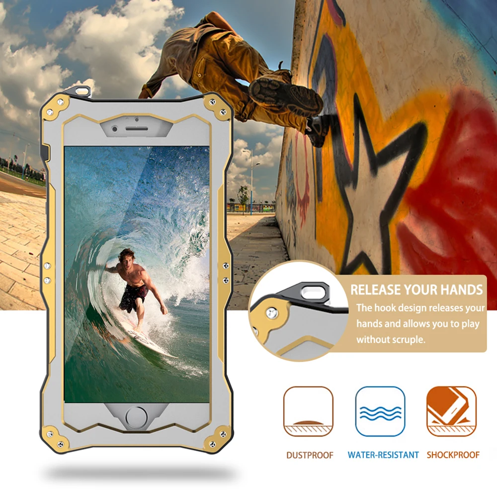 R JUST Gundam бронированный Алюминиевый металлический чехол для iPhone 5S SE 6 6s 8 plus 7 7Plus X XS