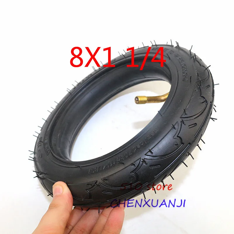 8x1 1/4 tyre for Kickscooter Scooter Size Wheel 8&quot Pneumatic rim with bearing Inflated Tube With Aluminium Alloy Hub | Автомобили и