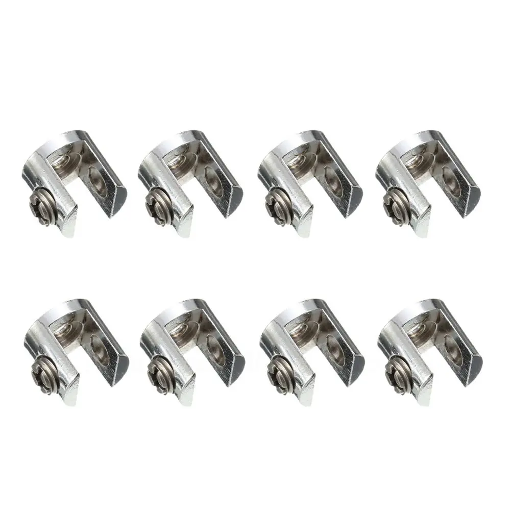 8 Pcs Round Shelves Support Brackets Clamp Clip 6 10mm Glass Wooden