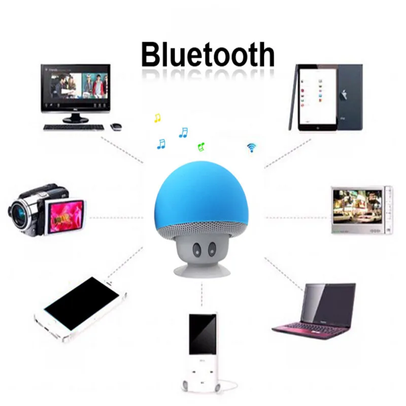 Waterproof Portable Wireless Mini Bluetooth Speaker Loudspeake Mushroom Travel Speaker For Iphone PK BTS06 Q9 A9 S28 A5 C6 A8 Y3